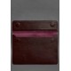 Шкіряний чохол-конверт на магнітах для ноутбука Універсальний Бордовий BlankNote