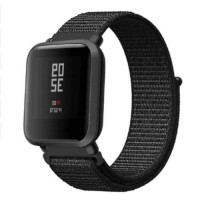 Ремінець BeWatch нейлоновий липучка для Xiaomi Amazfit Bip Чорний (1011301) Ремінець BeWatch нейлоновий липучка для Xiaomi Amazfit Bip Чорний (1011301)