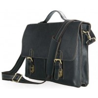 Портфель Vintage 14248 Чорний, Коричневий