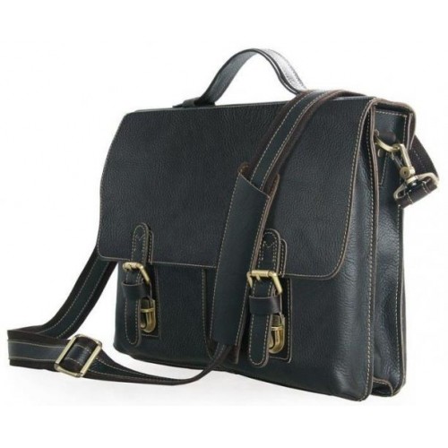 Портфель Vintage 14248 Чорний, Коричневий