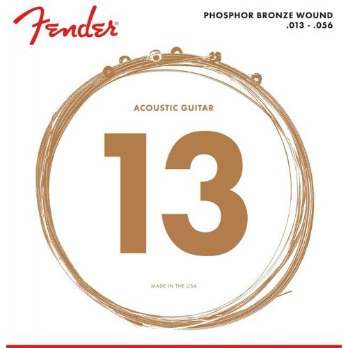 Струни для акустичної гітари 6 шт Fender 60M Phosphor Bronze Acoustic Guitar Strings 13/56 Струни для акустичної гітари 6 шт Fender 60M Phosphor Bronze Acoustic Guitar Strings 13/56