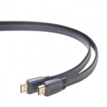 Кабель Cablexpert (CC-HDMI4F-6) HDMI-HDMI v.1.4, вилка/вилка, плоский 1.8м Black polibag