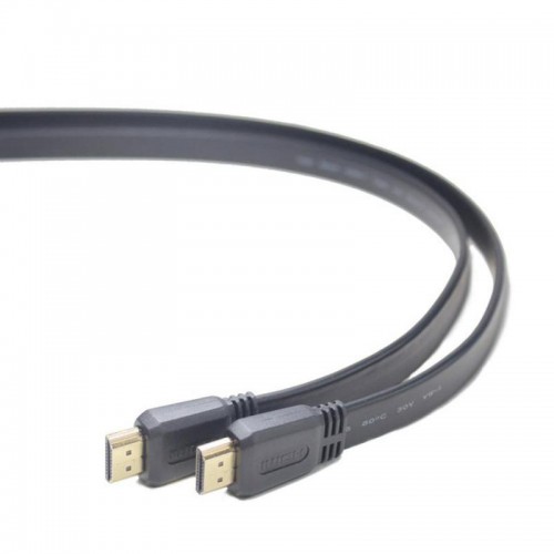 Кабель Cablexpert (CC-HDMI4F-6) HDMI-HDMI v.1.4, вилка/вилка, плоский 1.8м Black polibag в інтернет супермаркеті PbayMarket!