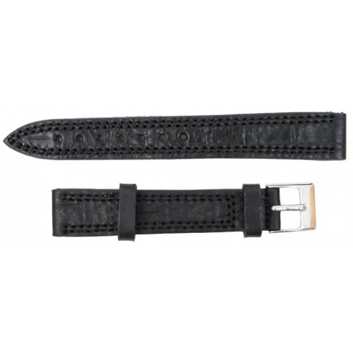 Ремінець для годинника зі шкіри Mykhail Ikhtyar 16 мм Чорний (S619-16S black) Ремінець для годинника зі шкіри Mykhail Ikhtyar 16 мм Чорний (S619-16S black)