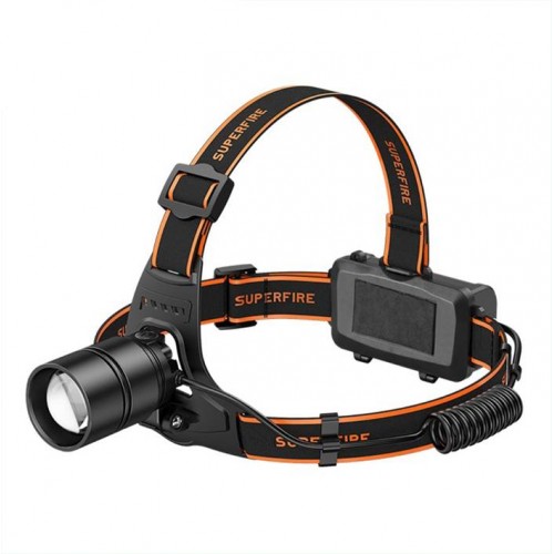 Ліхтар налобний акумуляторний масштабувальний SuperFire HL71 500 Lumen IP43 Black Ліхтар налобний акумуляторний масштабувальний SuperFire HL71 500 Lumen IP43 Black