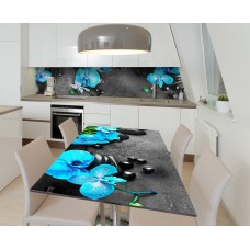 Наклейка 3Д вінілова на стіл Zatarga «Бірюза та каміння» 650х1200 мм (Z183386/1st)