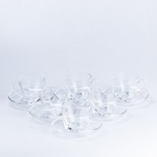 Чайний сервіз на 6 персон скляний TS Kitchen Clear прозорий (HP572)