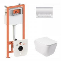 Набір Qtap Інсталяція 3 В 1 Nest Qt0133M425 З Панеллю Змиву Лінійної Qt0111M08381Crm + Унітаз З Сидінням Crow Qt05335170W Набір Qtap Інсталяція 3 В 1 Nest Qt0133M425 З Панеллю Змиву Лінійної Qt0111M08381Crm + Унітаз З Сидінням Crow Qt05335170W