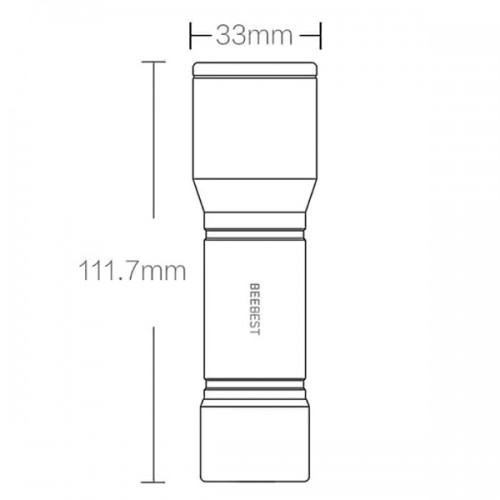 LED ліхтарик Xiaomi BEEBEST Portable Flashlight F1 (Чорний)