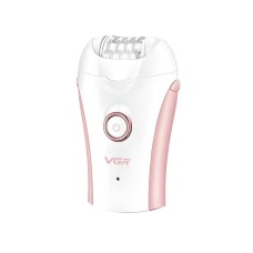 Жіночий бездротовий акумуляторний епілятор з підсвічуванням та насадками VGR V-705 Рожевий