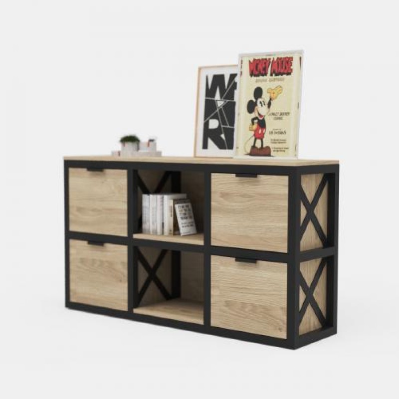 Комод Loft NS-248 880x1500x400 мм Чорний