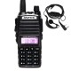 Рація Baofeng UV-82 8W посилена PRO серія VHF/UHF, ліхтар, 2xPTT кнопка, гарнітура, дальність 10км