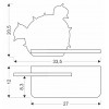 Настінний світильник Candellux Cactus 33.5x20.5 см Коричнево-зелений (21-01016)