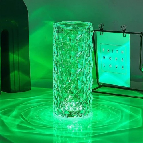 Настільна світлодіодна кристалічна лампа RIAS Rose Diamond RGB з пультом (3_04418) Настільна світлодіодна кристалічна лампа RIAS Rose Diamond RGB з пультом (3_04418)