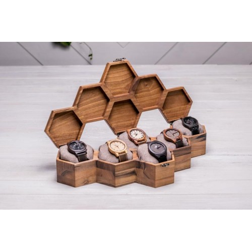 Коробочка-органайзер для 6 годинників ecoWalnut 7.3х43.4х18.8 см Коробочка-органайзер для 6 годинників ecoWalnut 7.3х43.4х18.8 см