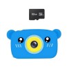 Дитячий цифровий фотоапарат Smart Kids KM-89 Teddy Full HD, 12 МП Блакитний + Карта пам'яті 32 ГБ