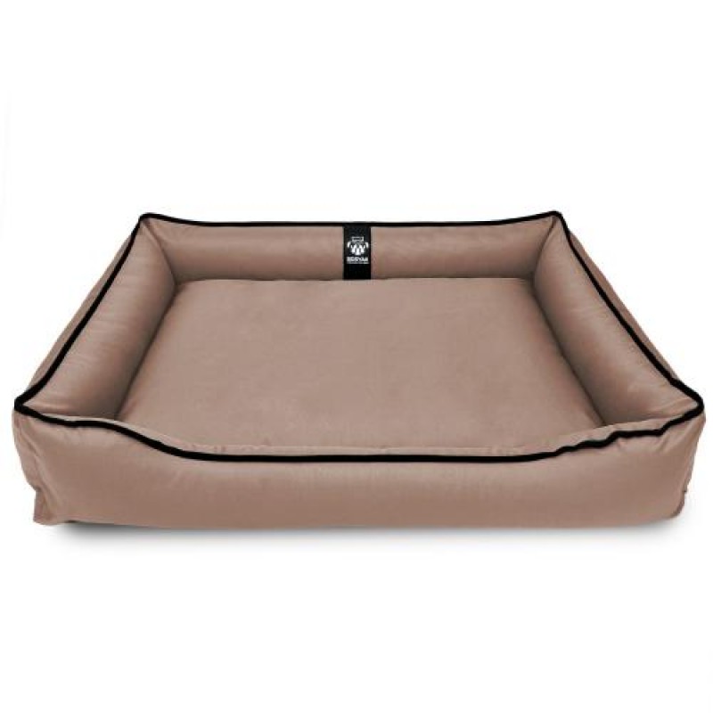 Лежак ліжко для собак всіх порід EGO Bosyak Waterproof L 90х75 Кава з молоком (спальне місце для великих собак)