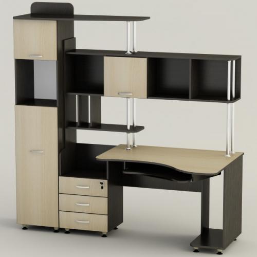 Комп'ютерний стіл кутовий Тиса СК-20 Венге - Дуб молочний Комп'ютерний стіл кутовий Тиса СК-20 Венге - Дуб молочний