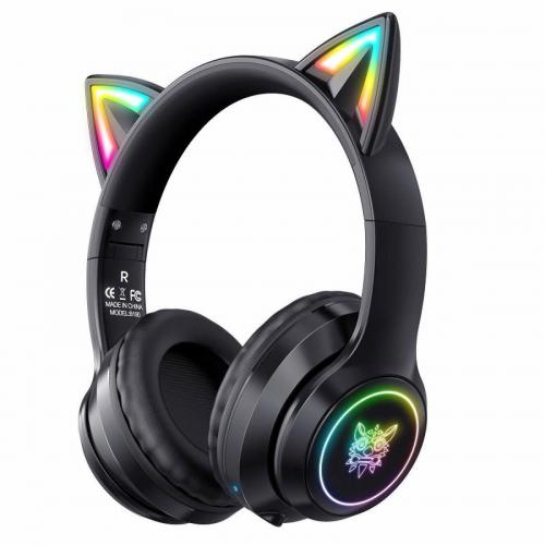 Навушники Bluetooth ONIKUMA Gaming CAT B90 Gaming CAT B90 з підсвічуванням Black в інтернет супермаркеті PbayMarket!