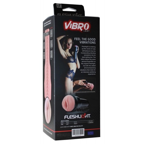 Мастурбатор з вібрацією Fleshlight Vibro Pink Lady Touch, три віброкулі, стимулювальний рельєф в інтернет супермаркеті PbayMarket!