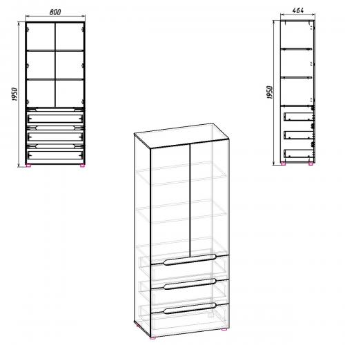 Шафа Компаніт Стиль 22 Вільха Шафа Компаніт Стиль 22 Вільха