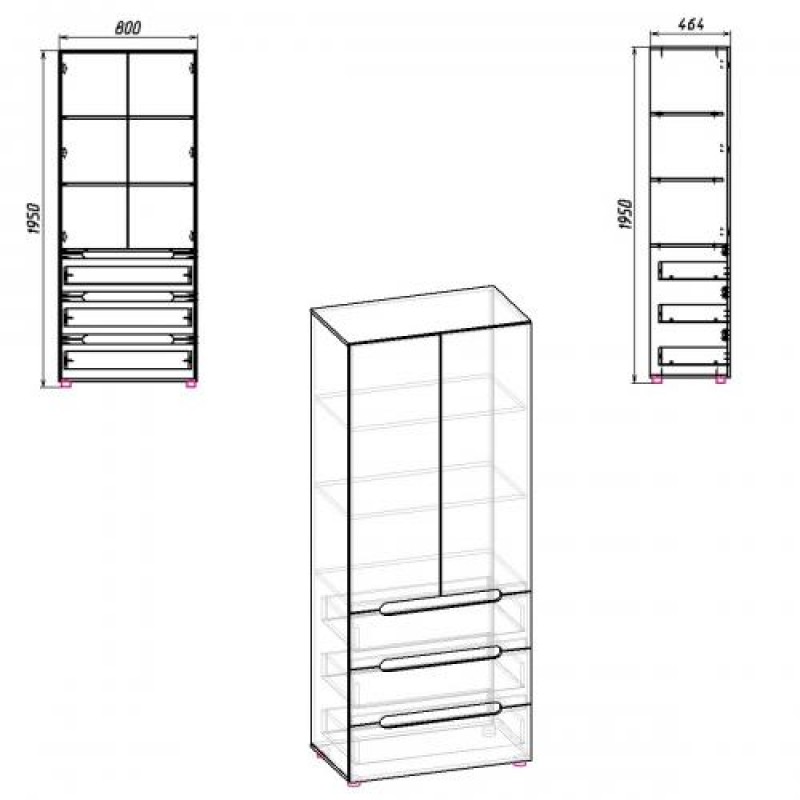 Шафа Компаніт Стиль 22 Вільха