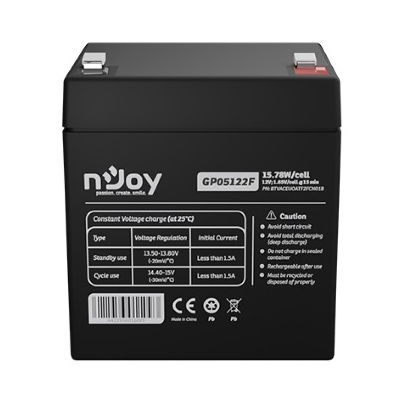 Акумуляторна батарея nJoy GP05122F 12V 5AH (BTVACEUOATF2FCN01B)
