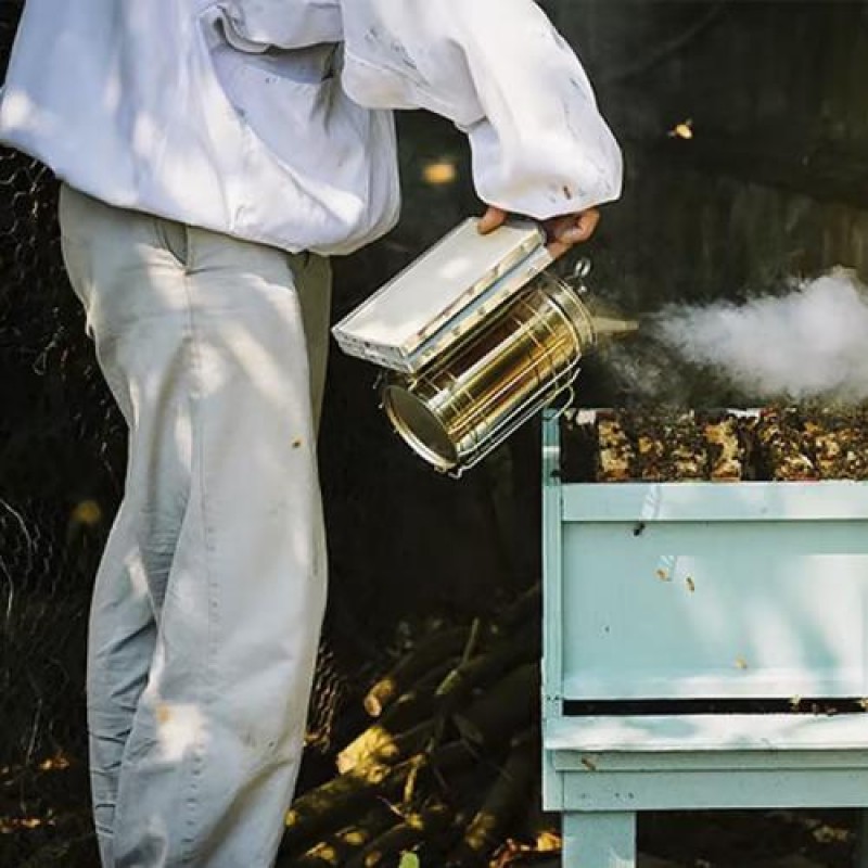 Димар пасічний з огорожею для бджільництва Lesko PYQ-003 26х18 см 13348-85962