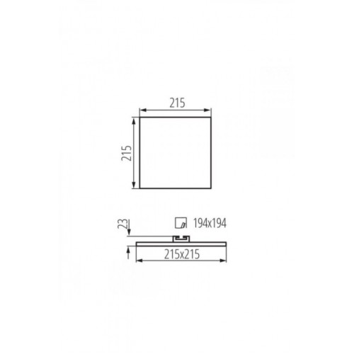 Точковий світильник Kanlux Arel 21.5x21.5x2.3 см Білий (Kan29598) Точковий світильник Kanlux Arel 21.5x21.5x2.3 см Білий (Kan29598)
