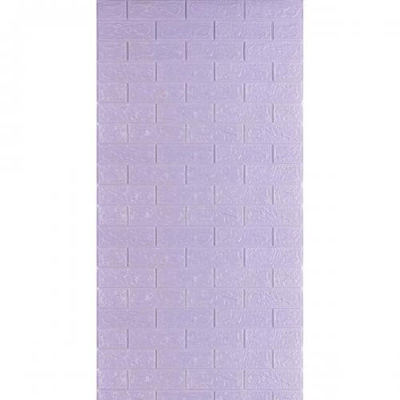 Самоклеюча 3D панель під світло-фіолетову цеглу Sticker Wall 3080х700х3мм