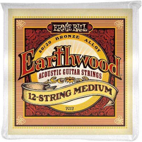 Струни для акустичної гітари Ernie Ball 2012 Earthwood 80/20 Bronze 12-String Medium Acoustic Guitar Strings 11/52 Струни для акустичної гітари Ernie Ball 2012 Earthwood 80/20 Bronze 12-String Medium Acoustic Guitar Strings 11/52
