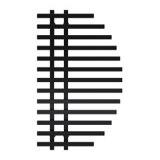 Рушникосушарка водяна Parys П13 600х1000 Deffi Чорний (A.PS.100.60.13.B.A)