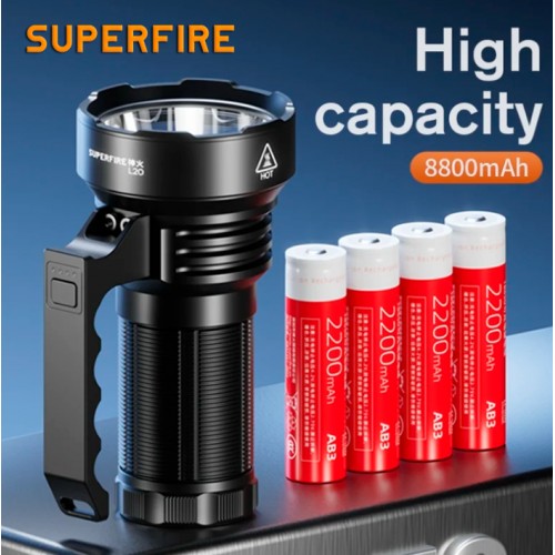Ліхтар ручний SuperFire L20 5000 Lumen IP31 Чорний (2508077795) Ліхтар ручний SuperFire L20 5000 Lumen IP31 Чорний (2508077795)