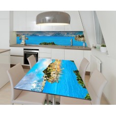 Наклейка 3Д вінілова на стіл Zatarga «Шалена радість» 650х1200 мм для будинків, квартир, столів, кав'ярень, кафе