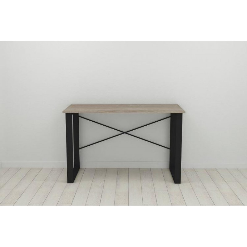 Письмовий стіл Ferrum-decor Драйв 750x1200x700 Чорний метал ДСП Дуб Сонома Трюфель 16 мм (DRA089)