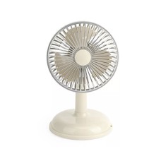 Вентилятор настільний портативний FAN KD197 Simple desktop USB Блідо-жовтий