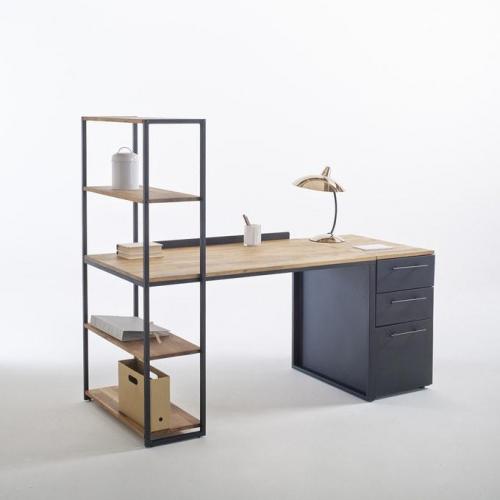 Робочий стіл GoodsMetall із металу зі стелажом Лофт  Робочий стіл GoodsMetall із металу зі стелажом Лофт