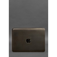 Шкіряний чохол для MacBook 14 дюйм Темно-коричневий Crazy Horse BlankNote
