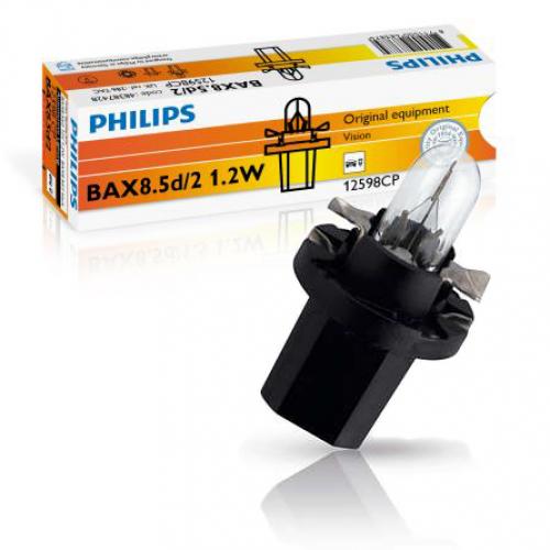 Автолампа ук. PHILIPS 12598CP 1,2W 12V BAX 8,5d/2 Black в інтернет супермаркеті PbayMarket!