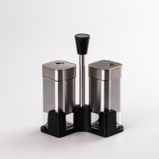 Набір ємностей TS Kitchen для спецій на підставці 2 баночки по 120 мл хром (HP531T1005J)