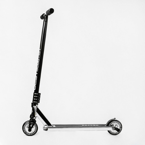Самокат трюковий алюмінієвий диск та дека Best Scooter Kraken HIC-система пеги 100 кг Black and white (112910)