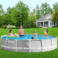 Каркасний басейн Intex 26724-1, 457 х 107 см (драбина, тент, підстилка)