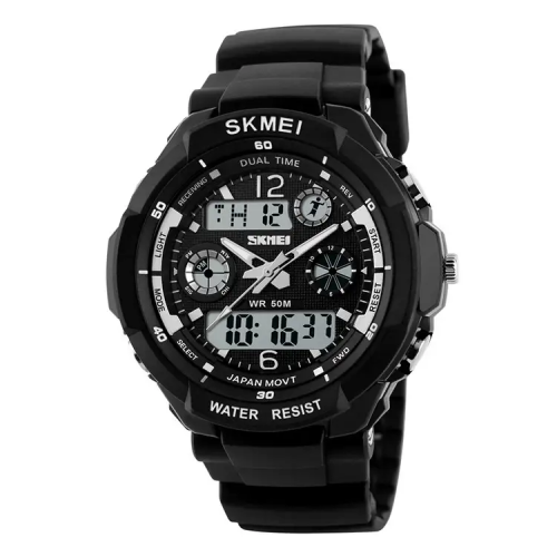 Дитячий спортивний наручний годинник Skmei 1060 s-shock Чорний Дитячий спортивний наручний годинник Skmei 1060 s-shock Чорний
