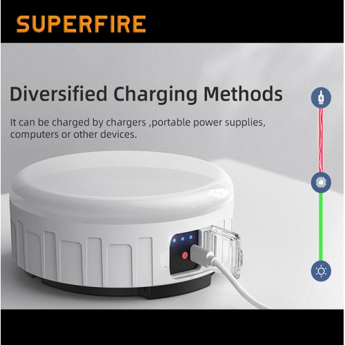 Ліхтар кемпінговий акумуляторний SuperFire T25 400 Lumen IP42 Ліхтар кемпінговий акумуляторний SuperFire T25 400 Lumen IP42