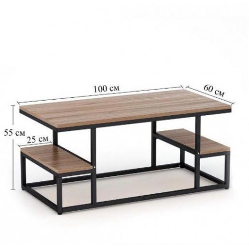 Журнальний столик GoodsMetall у стилі Лофт 1000х600х550 ЖС208 Журнальний столик GoodsMetall у стилі Лофт 1000х600х550 ЖС208