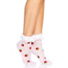 Шкарпетки жіночі з полуничним принтом Leg Avenue Strawberry ruffle top anklets One size, мереживні м в інтернет супермаркеті PbayMarket!