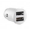 Автомобільний зарядний пристрій Baseus С8-K Grain Mini Smart Car Charger 3.1A 2хUSB White (651162372)