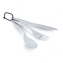 Комплект GSI Outdoors ніж/виделка/ложка Tekk Cutlery 3 предмети Сірий (1099-70525)