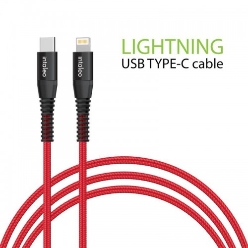 Кабель Intaleo CBRNYTL1 USB Type-C-Lightning 1.2м Red (1283126504129)