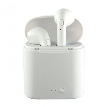 Бездротові навушники Bluetooth i7S TWS з боксом для зарядки White (au007-hbr)